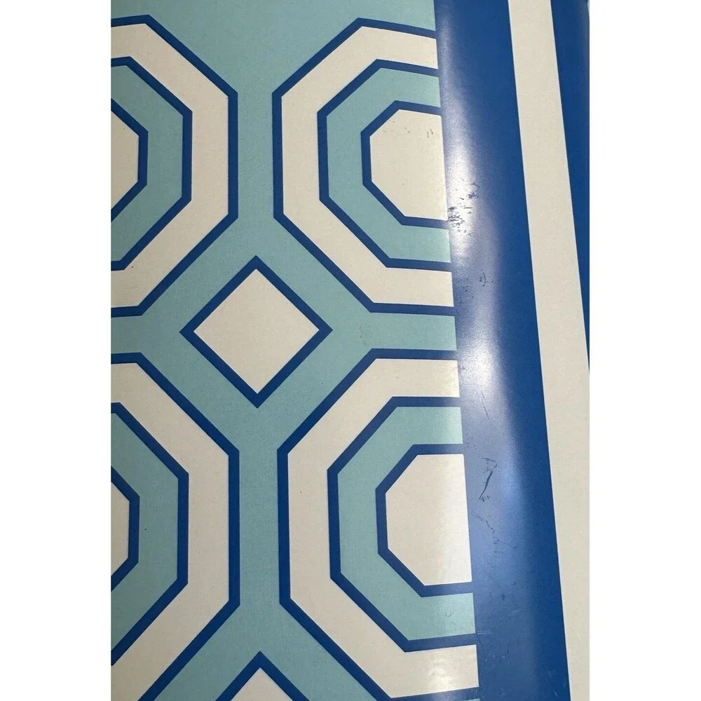 RARE Jonathan Adler Keurig Canister Tin Abstract Limited Edition 2020 Mod Blue
